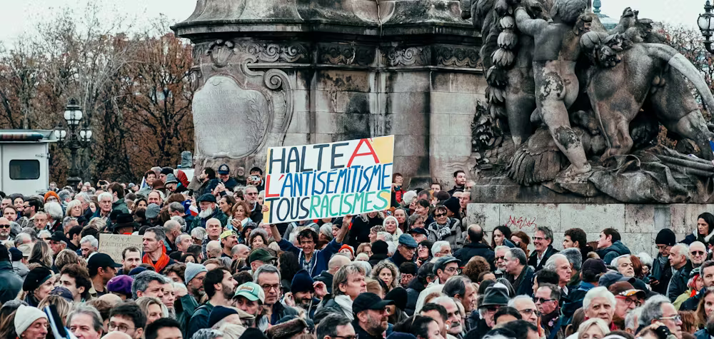 Manifestation contre l'antisémitisme et toutes les formes de racisme à Berlin